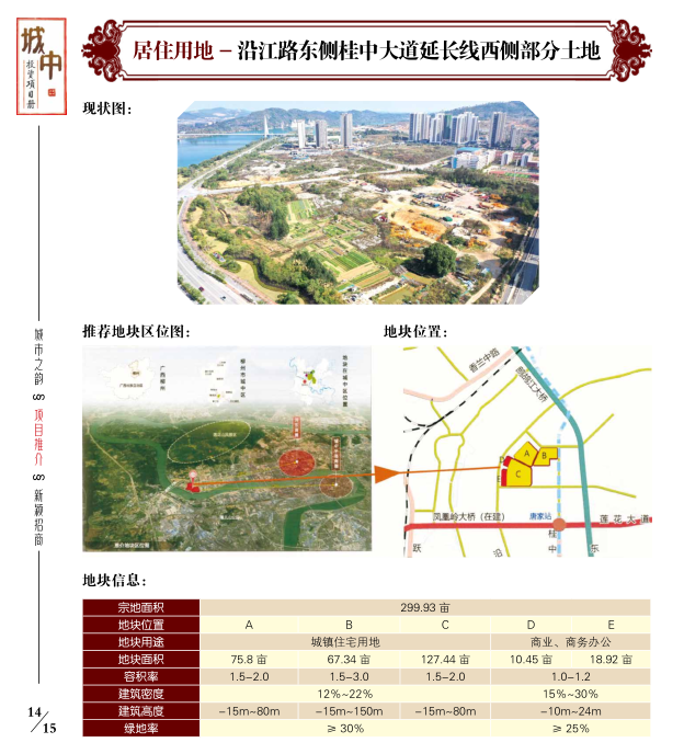 沿江路東側(cè)桂中大道延長線西側(cè)部分土地推薦